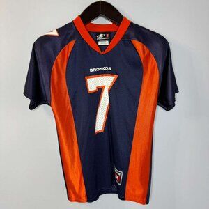 Vintage Logo 7 Denver Broncos Jersey Size Youth M Blue John Elway 7 NFL USA
